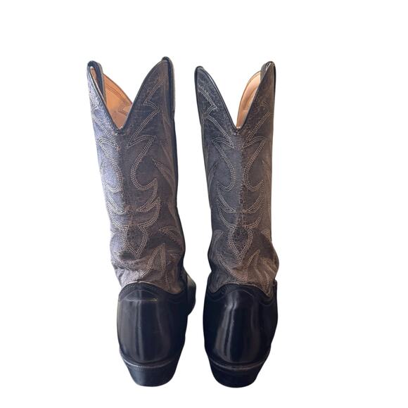 Durango DB400 Men's US 10.5 Black Leather Embroidered Western Cowboy Boots - Picture 3 of 10